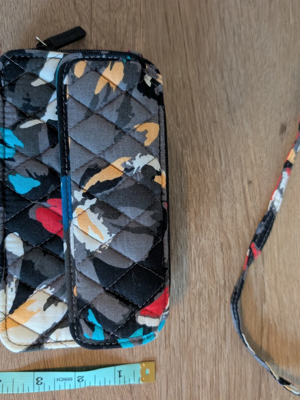 Vera Bradley Cotton Quilted Wallet Crossbody, Shoulder Strap Included